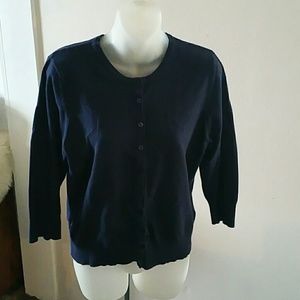 Navy blue cardigan (T1)